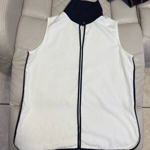 Tommy Hilfiger White and Navy Sleeveless Top